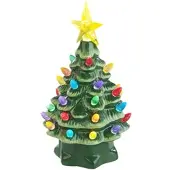 INFACTORY Sapin de Noël à LED 19 cm en céramique