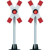 Busch 5928 H0 Waarschuwingsknipperinstallatie Met knipperschakeling Kant-en-klaar model