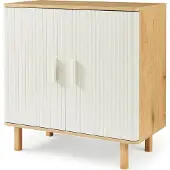 En.casa Commode Ferrersp 80x80x40 cm eikenkleurig havermout en naturel []