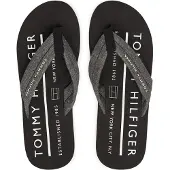 Tommy Hilfiger Flip Flops Chambray Zwart | Grijs | Maat 43