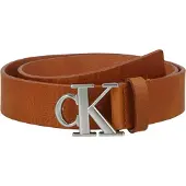 Calvin Klein Riem 'Smooth Monogram Buckle' cognac