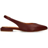 Manfield Bordeaux rode leren slingbacks | Maat 37