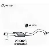 ASSO 20.6028 Uitlaat middendemper