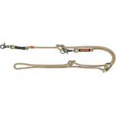 Trixie BE NORDIC HONDENRIEM VERSTELBAAR ZAND / ZWART 200X1.3 CM
