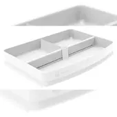 Exacompta Combo Top opbergmodule, met variabele tussenschotten, geschikt voor brievenbakjes 255 mm, kunststof, B 255 x D 360 x H 70 mm, wit