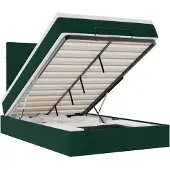vidaXL Ottoman bed met matrassen 120x190cm fluweel donkergroen