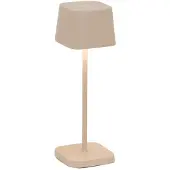 Zafferano OFELIA PRO MICRO LED tafellamp Sabbia oplaadbaar en dimbaar