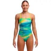 Funkita Single Strength Swimsuit Groen AUS 10 Vrouw