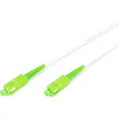 Digitus DK-2922A-20-SCA-SX Glasvezel Optische vezel, Glasvezel Aansluitkabel 20 m Wit, Groen, Limoengroen, Lime Green [1x SC APC-stekker - 1x SC APC-stekker]