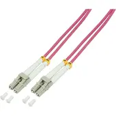 Logilink Professioneel FP4LC10: glasvezel patchkabel, LC-Duplex - LC-Duplex, OM4, 10 meter