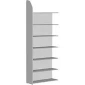 Kerkmann Open kast Dante, stellingsectie, H 2600 x B 1000 mm, achterwand, lichtgrijs