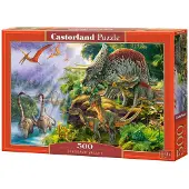 Castorland Dinosaur Valley – Puzzel – 500 stukjes – Satijnen afwerking – Perfecte pasvorm – Europese kwaliteit