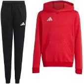 Adidas Entrada 26 Hoodie Joggingpak Kids Rood Zwart