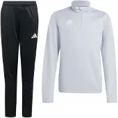 Adidas Entrada 26 Trainingspak 1/4-Zip Kids Grijs Zwart