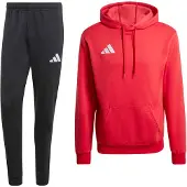 Adidas Entrada 26 Hoodie Joggingpak Rood Zwart