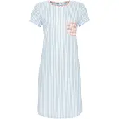 Ringella Dames Bigshirt – Gestreept met Borszakje 50% Katoen / 50% Modal - Maat 42
