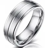 LGT JWLS Titanium heren ring Zilver 8mm-22mm