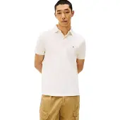 Tommy Hilfiger polo creme 2-knoops normale fit effen