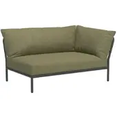 Houe Loungeset Module Level 2 Corner Right Leaf Dark Grey