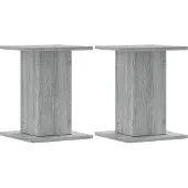 vidaXL Speakerstandaards 2 st 30x30x40 cm bewerkt hout grijs sonoma
