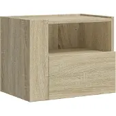 vidaXL Nachtkastje wandgemonteerd 45x30x35 cm sonoma eikenkleurig