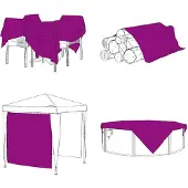 vidaXL Transparante plastic zeildoek met oogjes, 2x8 meter, PVC