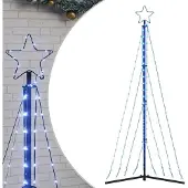 vidaXL LED-kerstboom 339 LEDs 187 cm blauw