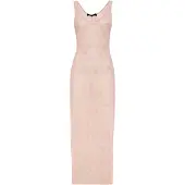 Philipp Plein Long Dress Monogram Strass