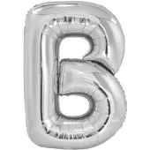 Amscan Letterballon B Folie 103 Cm Zilver
