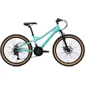 Bikestar hardtail MTB kinderfiets 24 inch turquoise /wit, 21 speed unisex