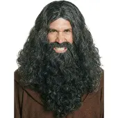 Metamorph Zwartgrijze dwergpruik & baard