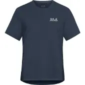 Jack Wolfskin T-Shirt Women Vonnan Graphic Outdoor Midnight Sky-M
