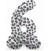 Folat - Staande folieballon Cijfer 6 Bright Panther - 72 cm