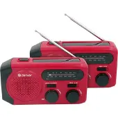 Denver SCR-2010 Radio d'Urgence Rouge Lot de 2