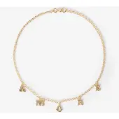 Anna + Nina Anna+Nina Gold Plated Amore Choker Ketting