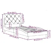vidaXL Bedframe zonder matras 90x200 cm stof donkerbruin
