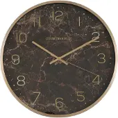 Decostar Wandklok ro Copper M goud/bruin marmer