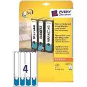 Avery Zweckform Smalle maprugetiketten wit/blauw