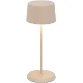 Zafferano OLIVIA PRO MICRO LED-tafellamp Sabbia oplaadbaar en dimbaar