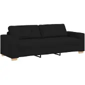 vidaXL 3-zitsbank zwart 220x78x80 cm stof