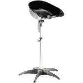 Gabbiano Wasunit Zuil Mobiel FT35 – Kantelbare Draagbare Kapperswasstation Op Standaard – Professionele Mobiele Wasunit Voor Kapsalon – Zwart