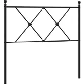 vidaXL Vervangend hoofdbord 90 cm metaal zwart