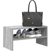 vidaXL Schoenenrek stapelbaar 60x30x30,5 cm grijs sonoma eikenkleurig