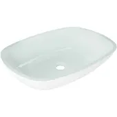 Mexen Araks glazen opzetwastafel 54 x 39 cm, wit - 24155430