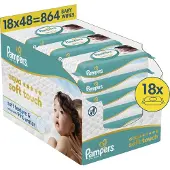 Pampers Soft Touch babydoekjes 18 x 48 stuks