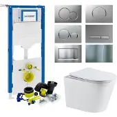 Sanilux Geberit up320 toiletset | turbo flush | wandcloset | wit | sigma drukplaat