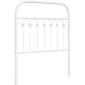 vidaXL Vervangend hoofdbord 75 cm metaal wit