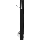Kare Pendule wandklok, aluminium, zwart Pendulum, zwart, Woon-/ Eetkamer, Aluminium, Design