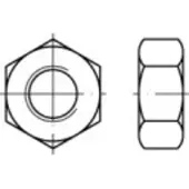 Toolcraft TO-5449881 Zeskantmoeren M10 DIN 934 Messing 100 stuk(s)