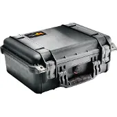 Peli 1450 BK flightcase zonder schuim 371x258x152 mm